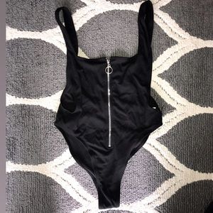 Urban outfitters black zip up tank bodysuit - new!